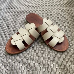 Lucky brand sandals, color cream, size 7